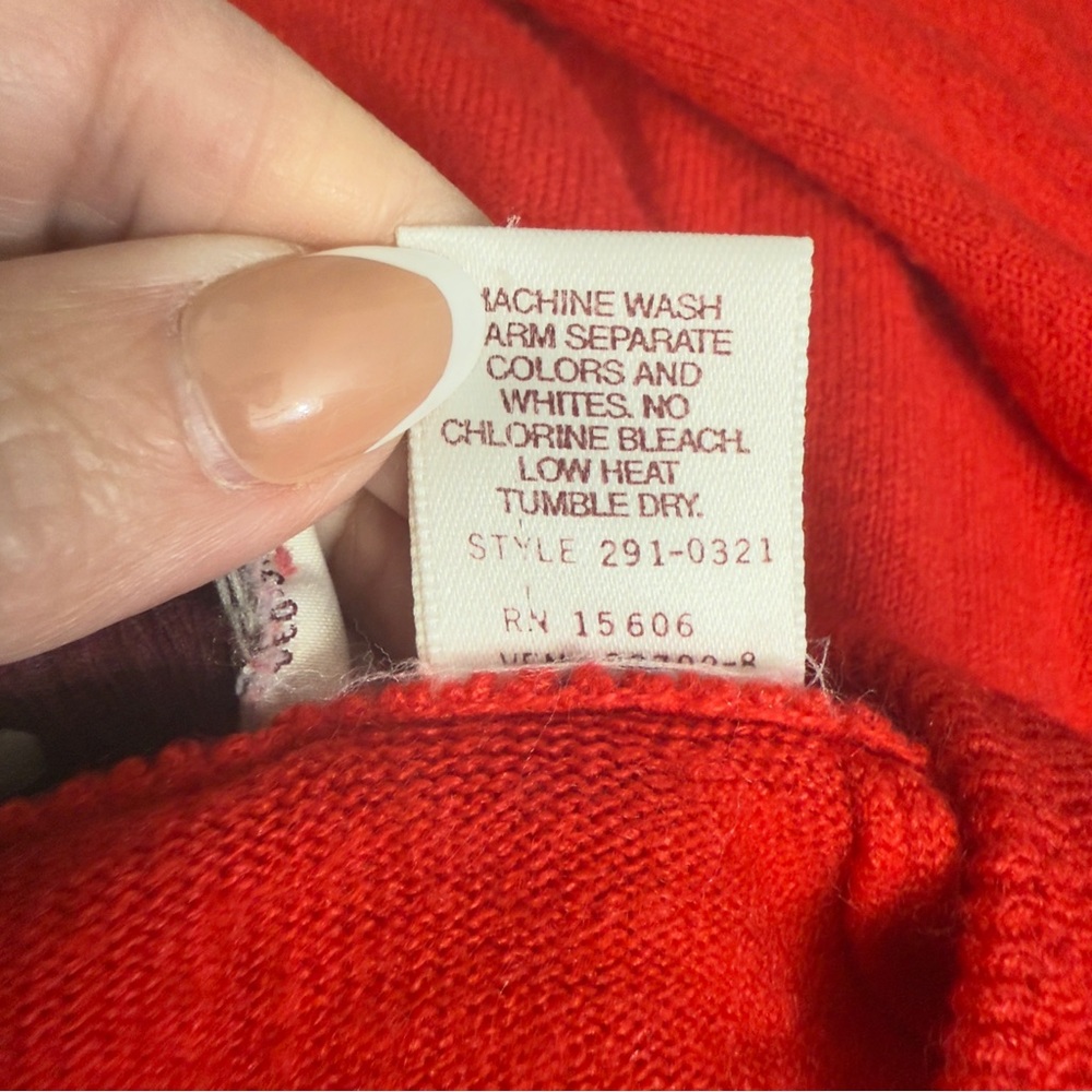 Vintage Worthington Essentials red button up cardigan sweater size 20W - Picture 8 of 8